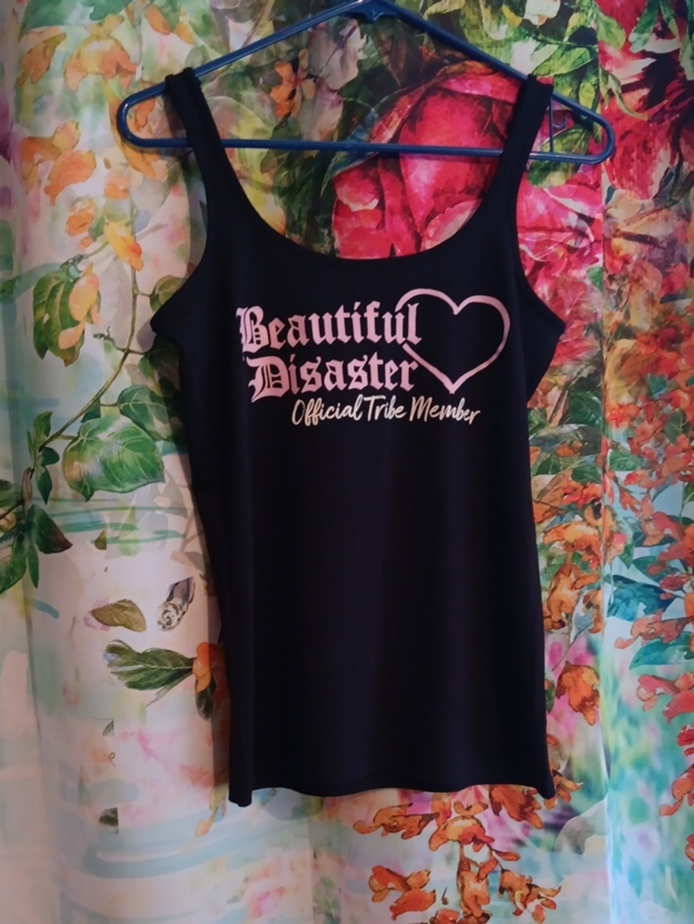 Beautiful Disaster Black Graphic Tank Top by Beautiful Disaster